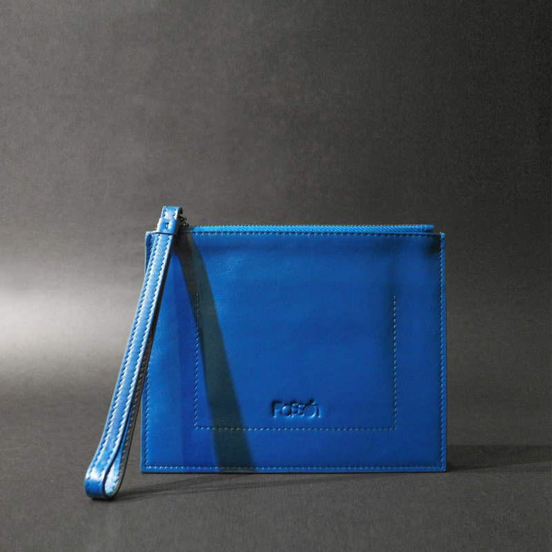 Passion small blue purse - กระเป๋าใส่เหรียญ - หนังแท้ สีน้ำเงิน