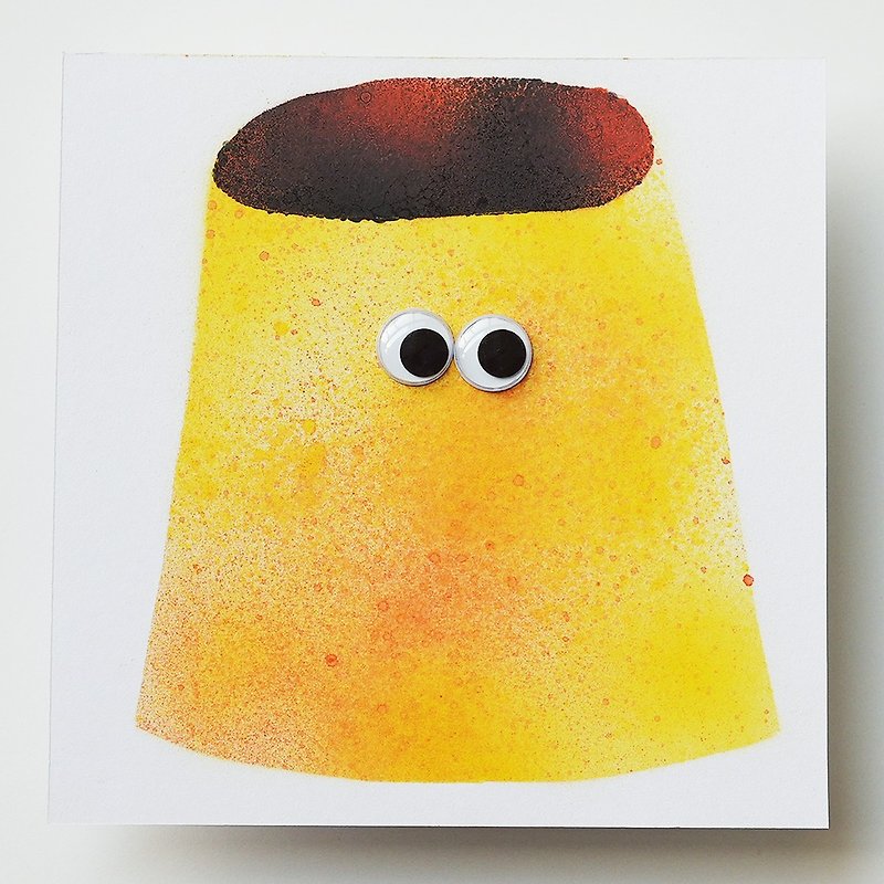 Hand painted postcard: pudding - Cards & Postcards - Paper Multicolor