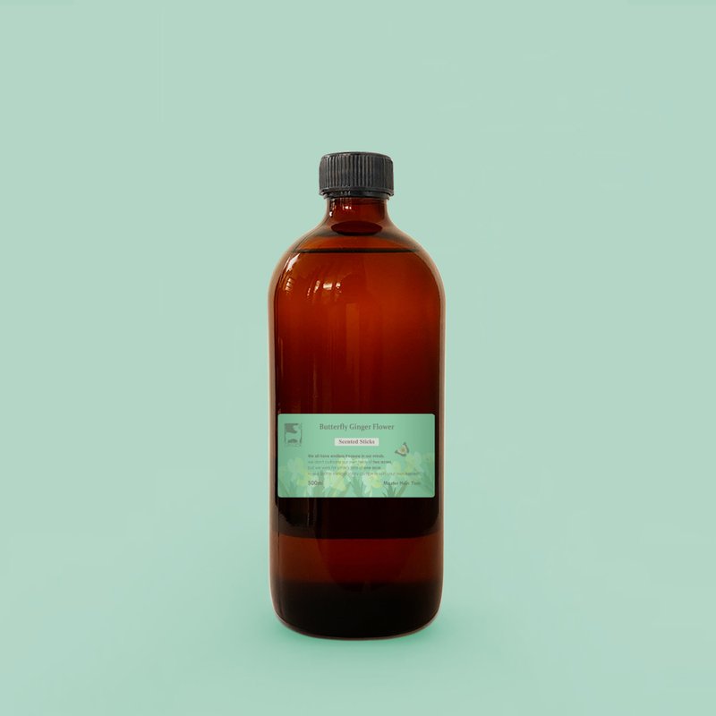 【GIN-GER】蝴蝶白薑花擴香補充瓶 500ml - 香氛/精油/擴香 - 精油 