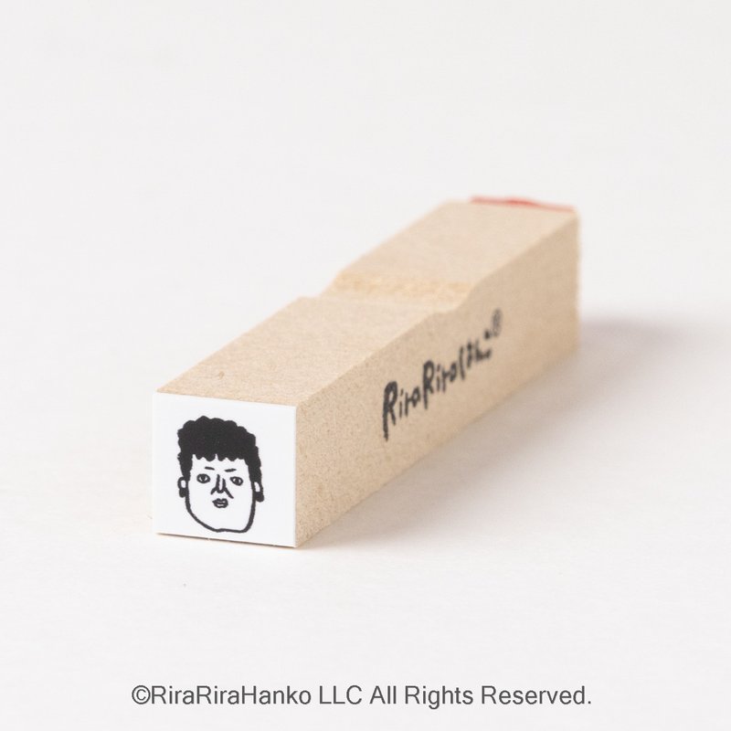 Mini Mini*Seki-san*Face only [10mm square]*Rubber stamp*R657 - Stamps & Stamp Pads - Wood 