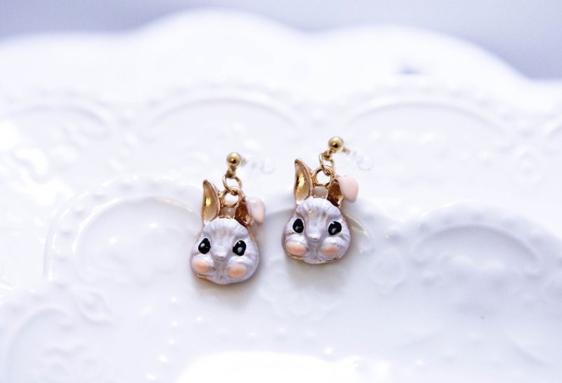 Small animal silky painless earrings - ต่างหู - โลหะ 