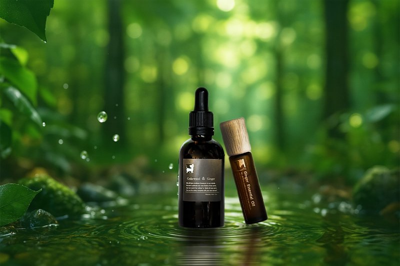 エッセンシャルオイルロールオンボトル10ml 1本 + 薑心比心エッセンスボトル（詰め替え用）50ml 1本 - アロマ・線香 - コンセントレート・抽出物 