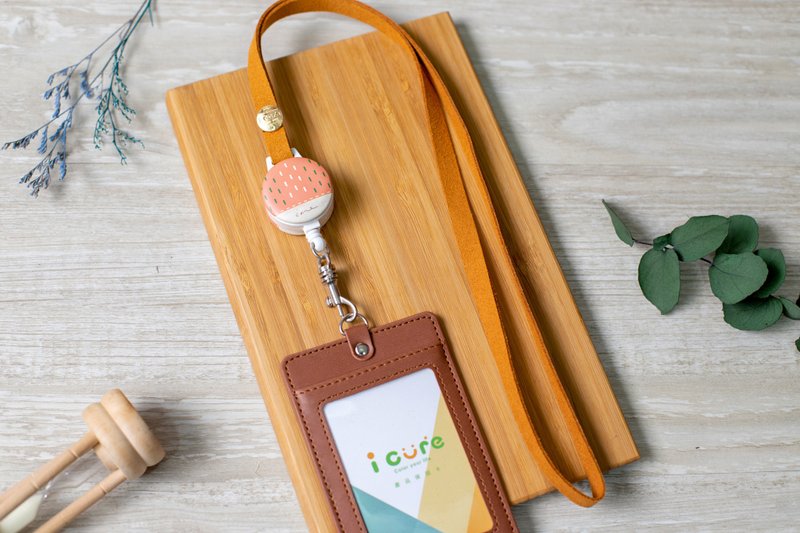 i Good-to-wear retractable certificate set-Geometric series / Cloth flower-Meiyu season_ADL9 - ที่ใส่บัตรคล้องคอ - วัสดุอื่นๆ 