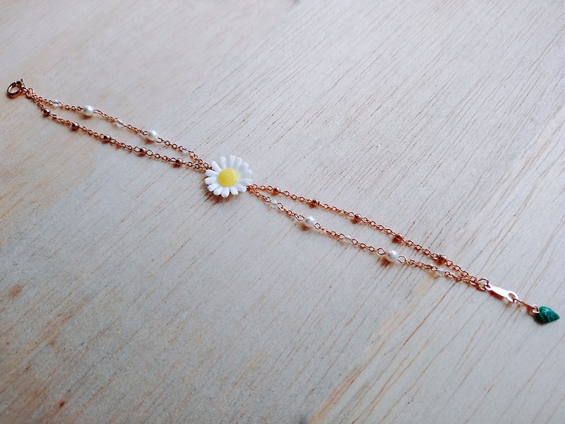 Daisy Elf's Longing 14K Gold Bracelet (Rose Gold) - สร้อยข้อมือ - โรสโกลด์ สีทอง