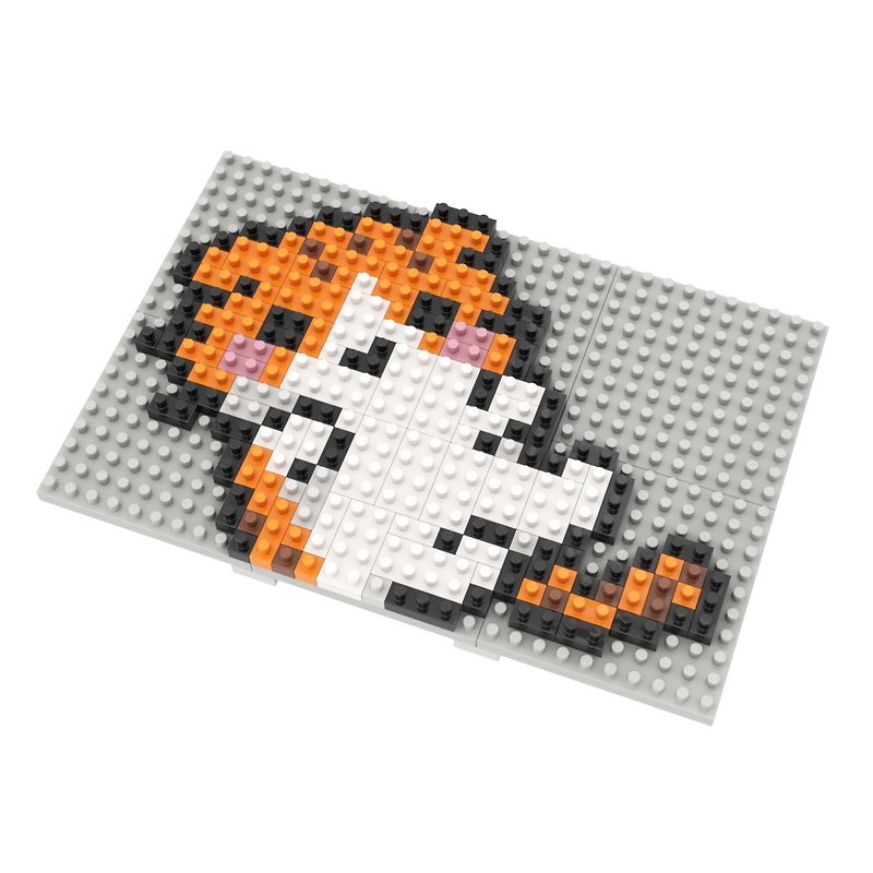 Archbrick Kitty Cat #1 Pixel Art Brick Nanoblock - ของวางตกแต่ง - พลาสติก หลากหลายสี