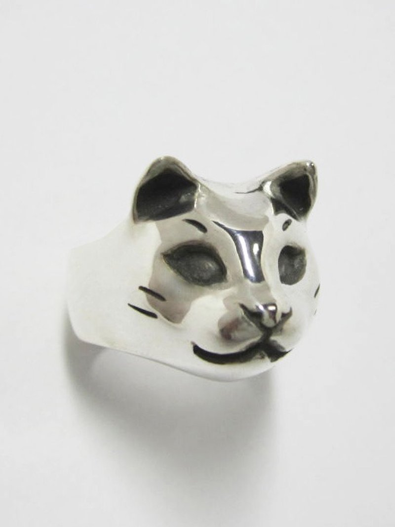 Japanese cat Ring - General Rings - Other Metals Silver