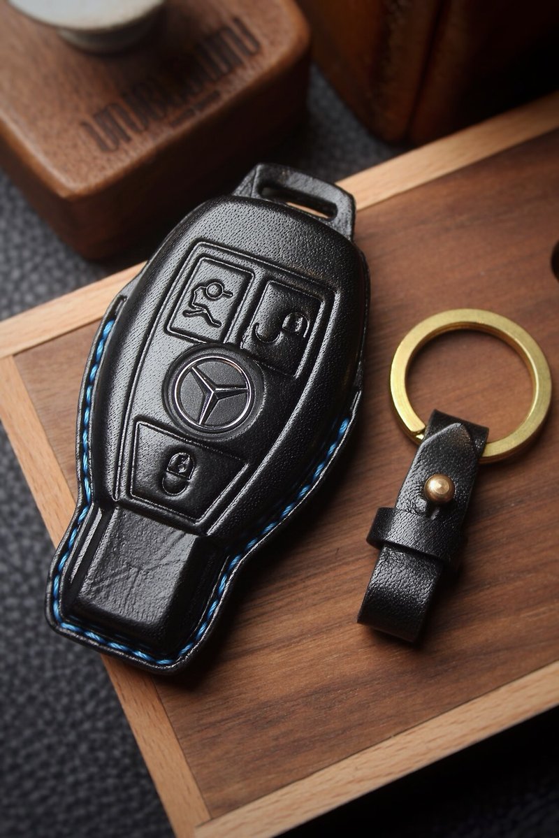 【波賽頓精品手工皮件】Benz 賓士 汽車鑰匙包 鑰匙皮套 真皮 - 鑰匙圈/鑰匙包 - 真皮 