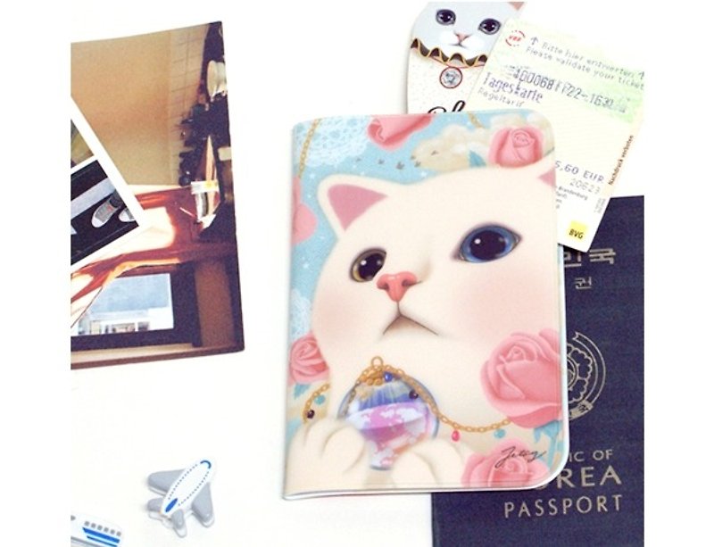 Jetoy, Sweet Cat Storage Passport Case _Heaven (J1605201) - ที่เก็บพาสปอร์ต - พลาสติก สีน้ำเงิน