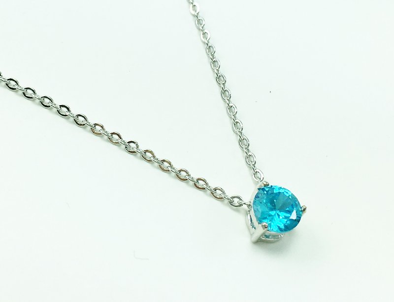 Birthstone Series/December/Hyacinth ZIRCON/Necklace/Birthday Gift - Necklaces - Semi-Precious Stones White