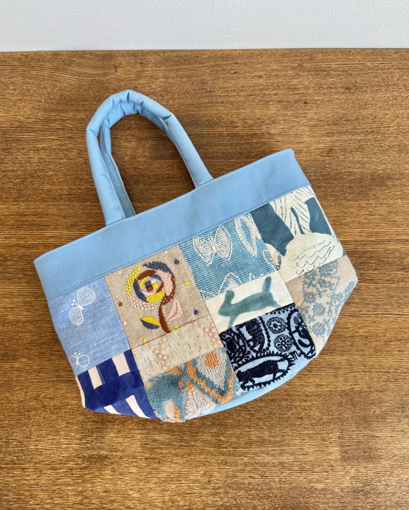 バケツトートバッグ　ミナペルホネン パッチワーク - 手提包/手提袋 - 棉．麻 多色