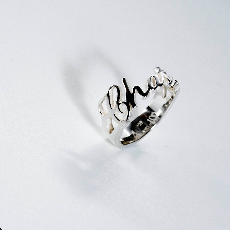 Letter Half-Wound-Male Ring - แหวนทั่วไป - เงินแท้ สีเงิน