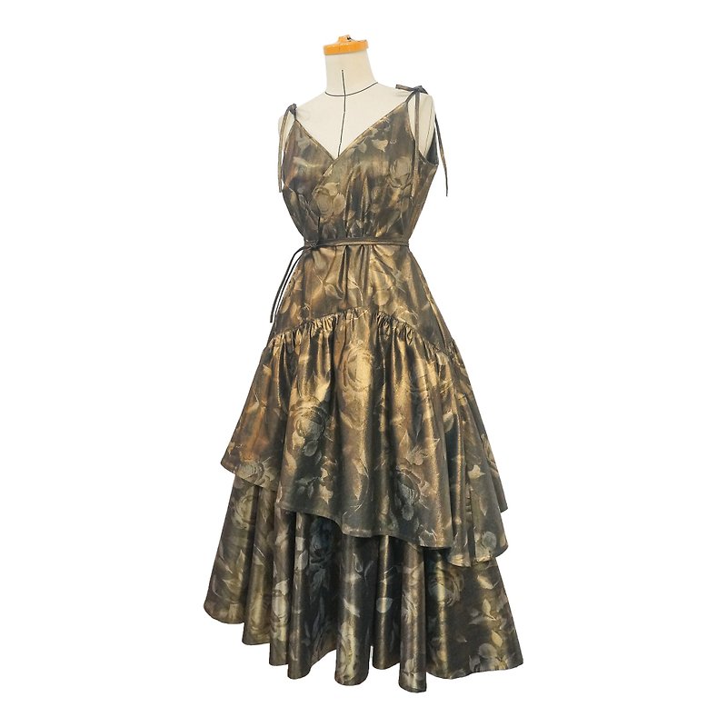 Aman No.90 兩件式綁帶洋裝 仙女洋四號 限量金屬玫瑰 - 洋裝/連身裙 - 其他材質 