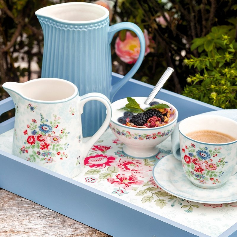 Denmark GreenGate Ailis Latte Cup/Mini Latte Cup/Egg Cup/ Total 4 Types - Teapots & Teacups - Porcelain Blue