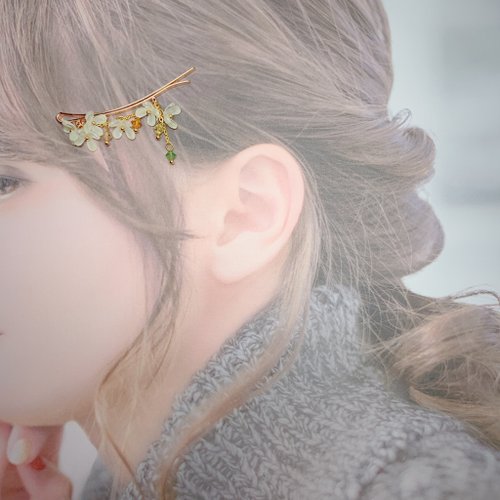 金木犀ヘアピン【月中花】 - ショップ 蝶蔵閣 -手作り