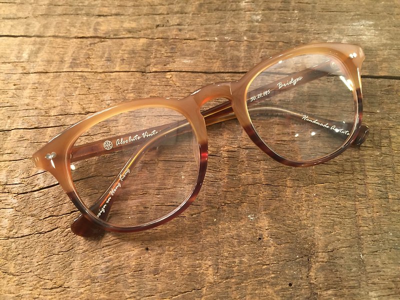 Absolute Vintage-Bridges Street (Bridges Street) pear-shaped young frame plate glasses-Peach Peach - Glasses & Frames - Plastic 