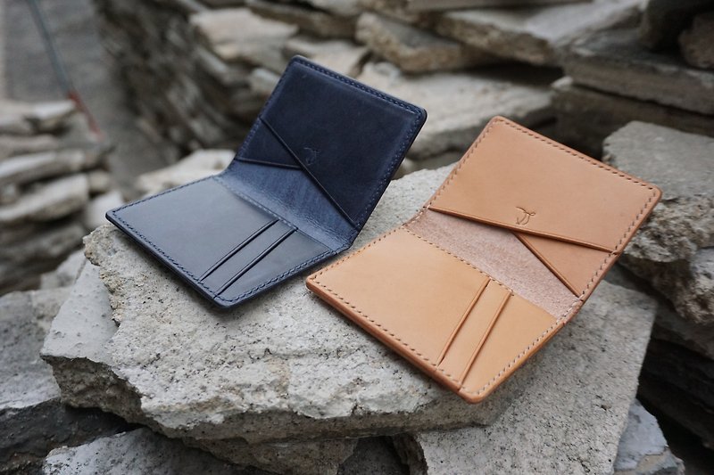 Handmade Leather-Lightweight Wallet Card Holder Card Holder Leather Slim Wallet/ Card Holder - ID & Badge Holders - Genuine Leather Blue