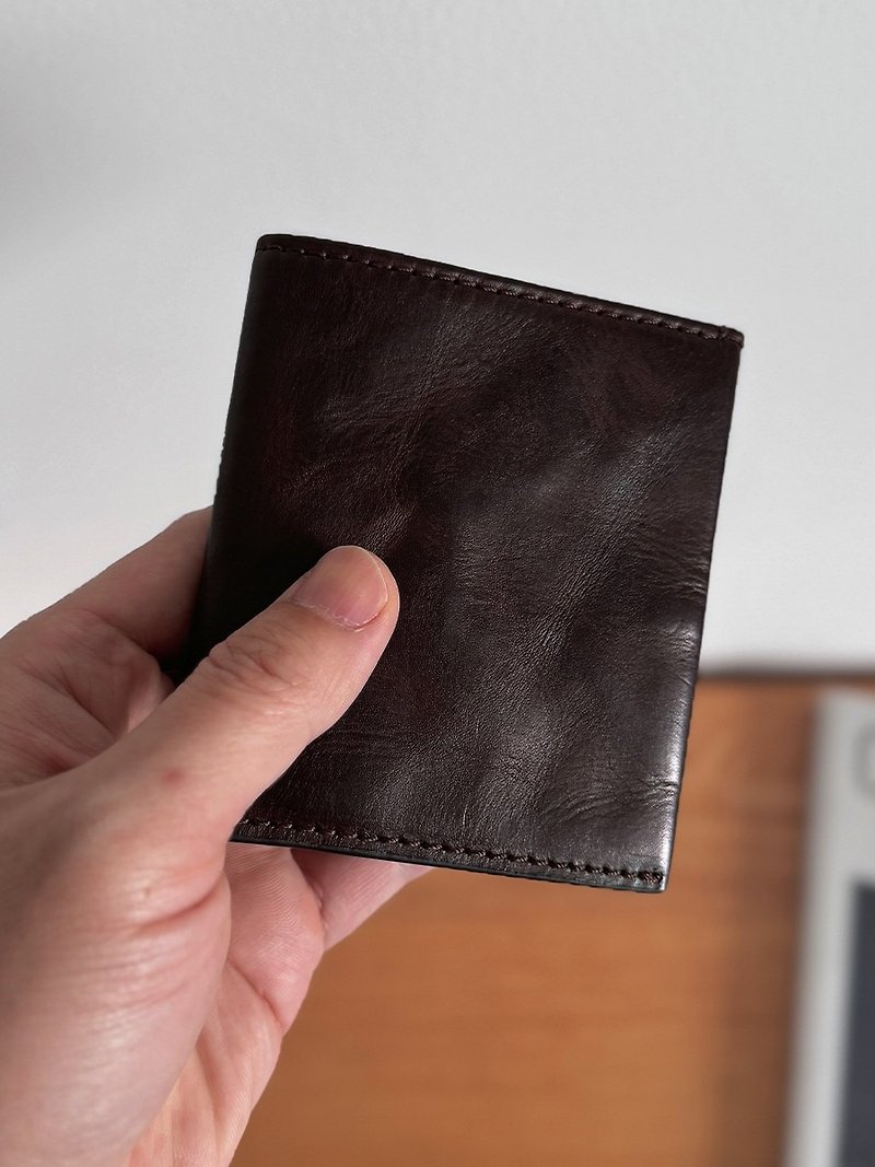 Designer original style genuine cowhide vertical wallet - กระเป๋าสตางค์ - หนังแท้ 