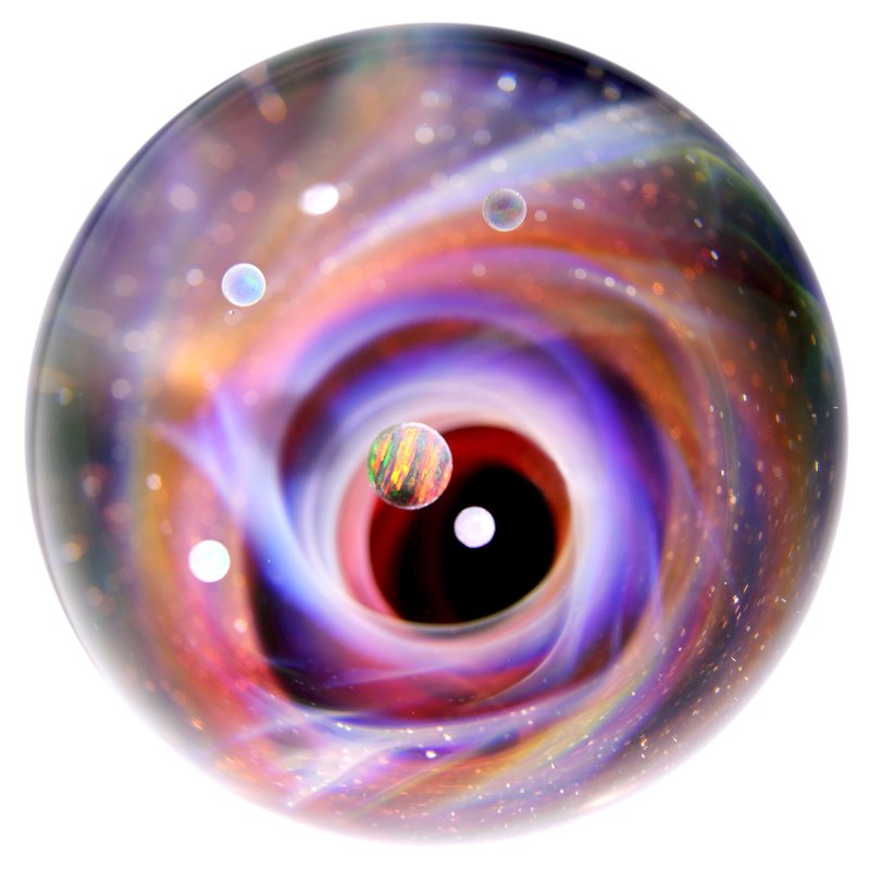 59mm 宇宙玻璃球擺設 no.M247 - 擺飾/家飾品 - 玻璃 紅色