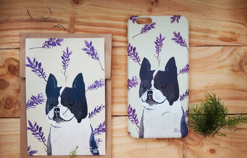Phone case print high quality with french bull dog - Phone Cases - Plastic Purple