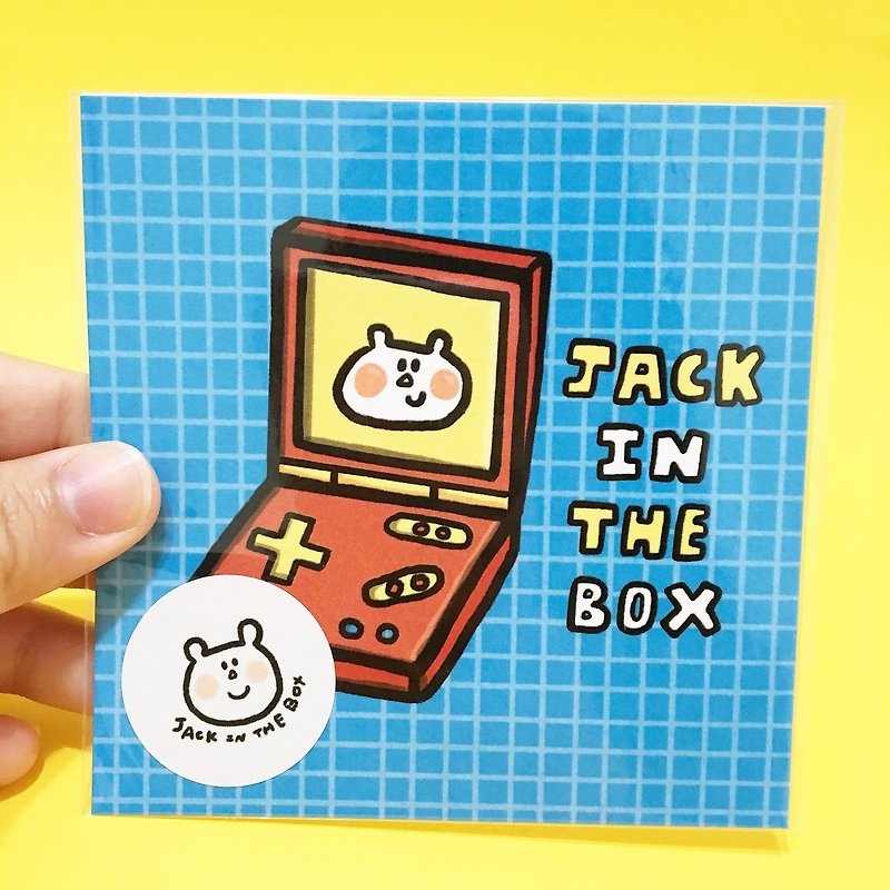 Jack in the box 電動玩具系列方形小卡3 內有多款可選 - 心意卡/卡片 - 紙 