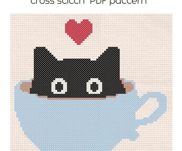 十字繡圖案 猫クロスステッチ図案 かんたんクロスステッチ キッズ刺繍 59 ショップ Naraxstitch Patterns ハンドメイド講座 関連電子書籍 Pinkoi