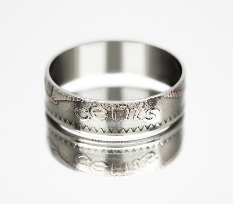 Fiji Coin Ring 20 cents 2009 coin rings for men coin rings for women - 戒指 - 其他金屬 
