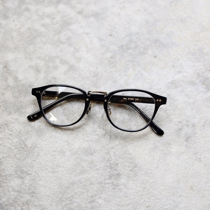 【目目商行】日本手工中金方框 黑 鏡框 眼鏡 - 眼鏡/眼鏡框 - 其他材質 多色