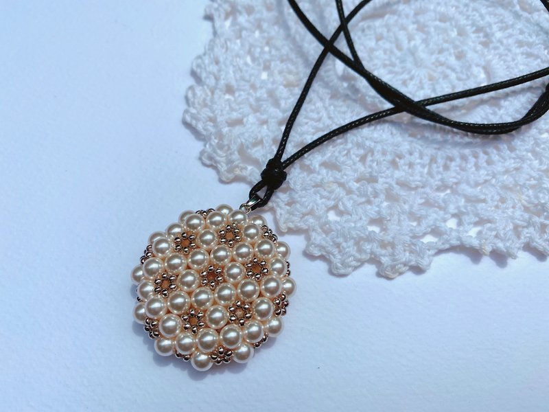 Mystery - Pearl Crystal Bubble Necklace - สร้อยคอ - ไข่มุก ขาว