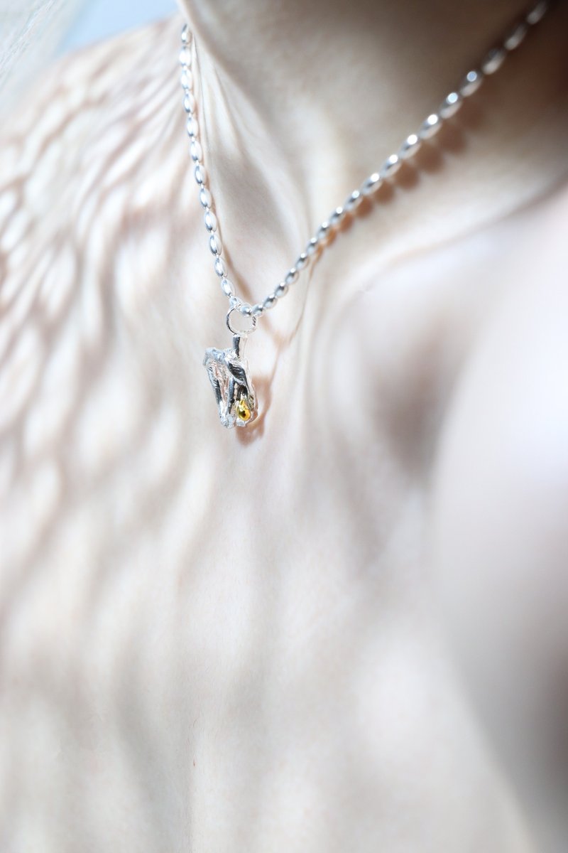 class a 橄欖珠珠 純銀項鍊 necklace - 項鍊 - 純銀 銀色