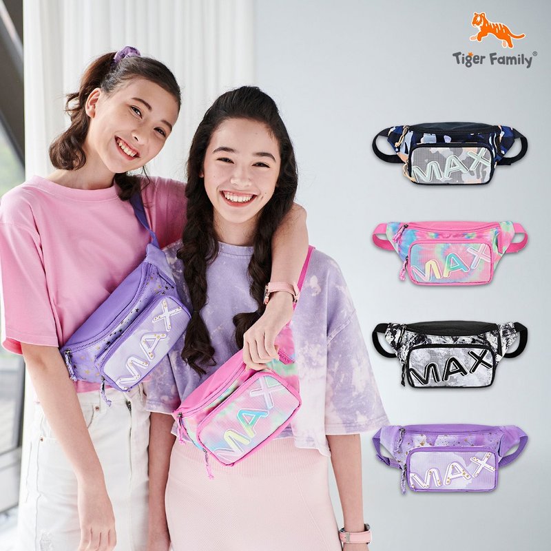 Tiger Family MAX shoulder bag-Wisteria Starry Sky - Messenger Bags & Sling Bags - Other Man-Made Fibers Purple