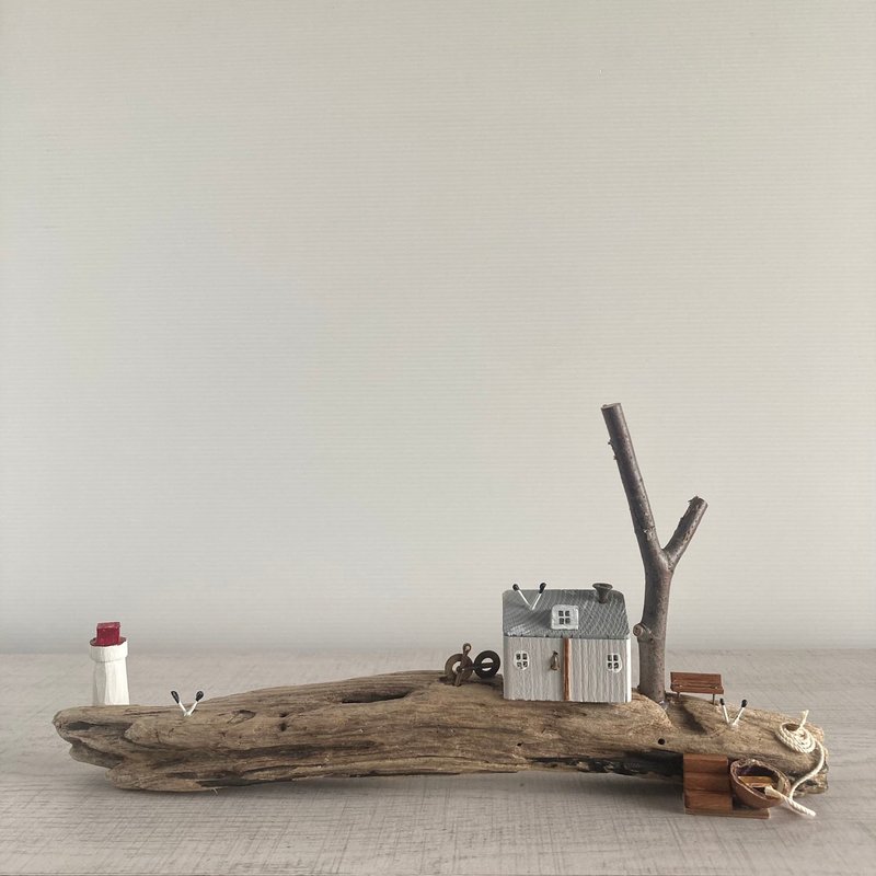 Driftwood interior - The sound of the waves and seagulls - W515 - ของวางตกแต่ง - ไม้ 