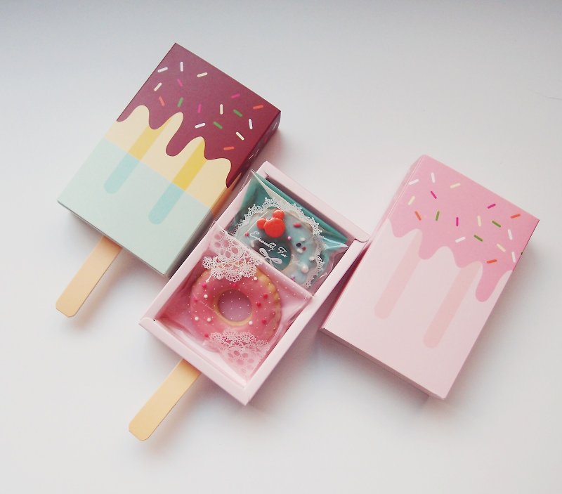 Cute sweetheart popsicle box only melts your heart but not your hand (10 boxes) - Handmade Cookies - Fresh Ingredients 
