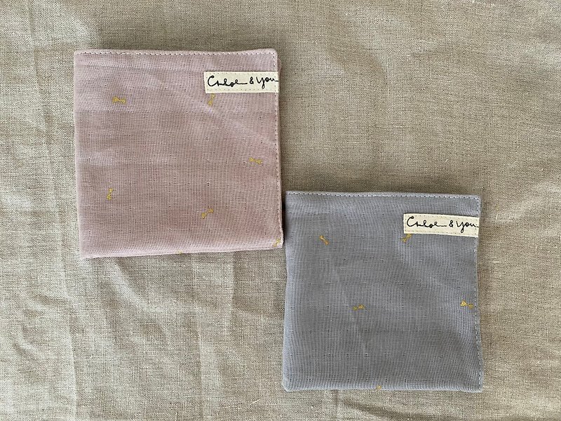 Double gauze handkerchief-bronzing bow - Handkerchiefs & Pocket Squares - Cotton & Hemp 