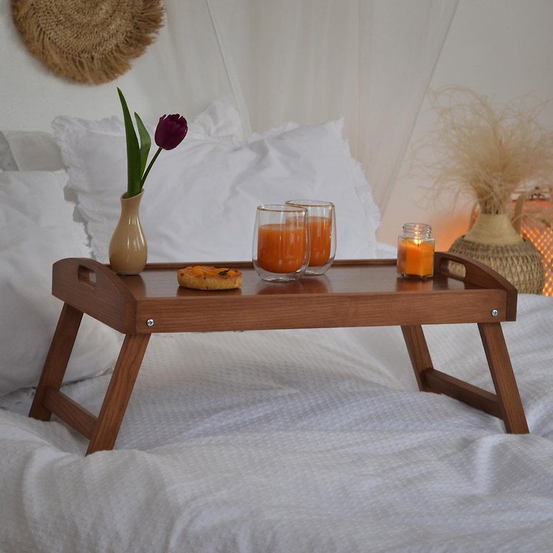 折りたたみテーブル / 木製ベッド折りたたみテーブル / 美的ギフト / ベッドトレイ - 机・テーブル - 木製 多色