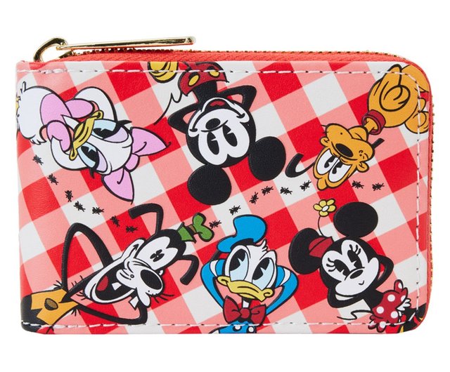 ☆Loungefly☆ミッキー＆フレンズ アコーディオンお財布 LoungeFLY-ミッキーと仲間たちのピクニックスタイルウォレット