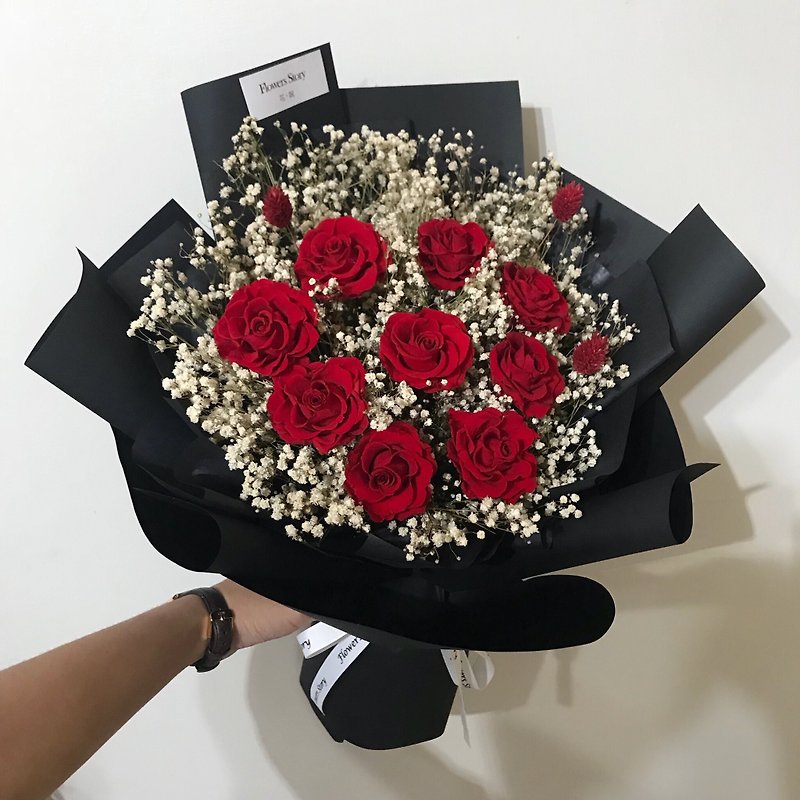 Love you for a long time-9 immortal roses-mail only - Dried Flowers & Bouquets - Plants & Flowers Red