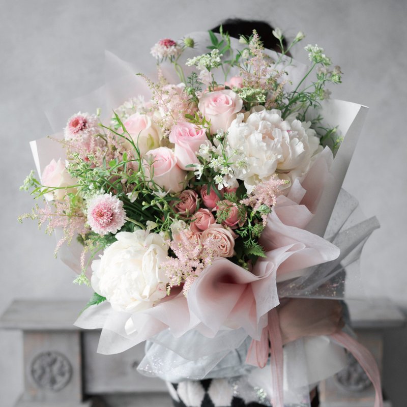 【Customized】Flower Bouquet - ตกแต่งต้นไม้ - พืช/ดอกไม้ สึชมพู