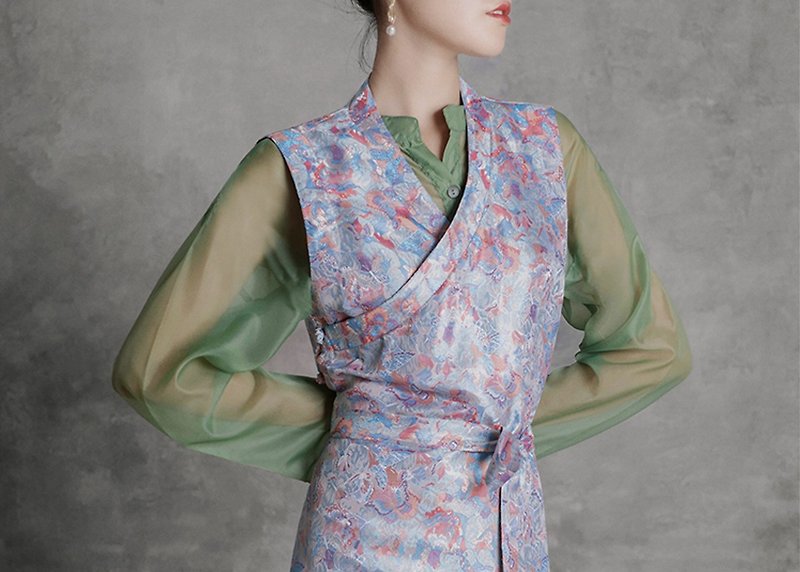 Butterfly Elegant Tibetan Hanfu Top/Long Skirt - Women's Tops - Other Materials Purple