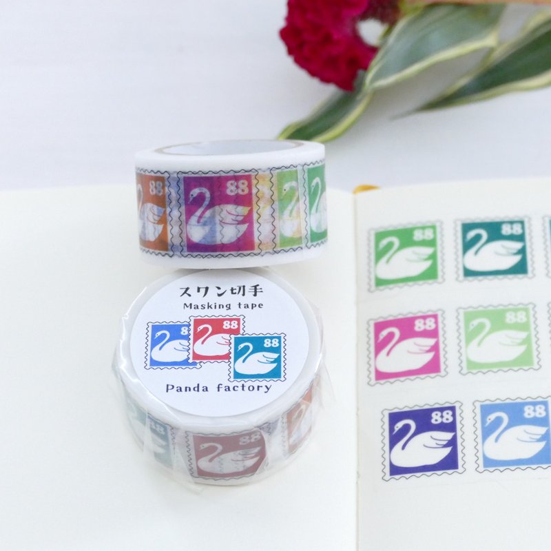 Masking Tape Swan Stamp Color - มาสกิ้งเทป - กระดาษ หลากหลายสี