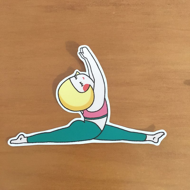 瑜珈女孩系列中型防水貼紙 SM0042 - 貼紙 - 防水材質 多色