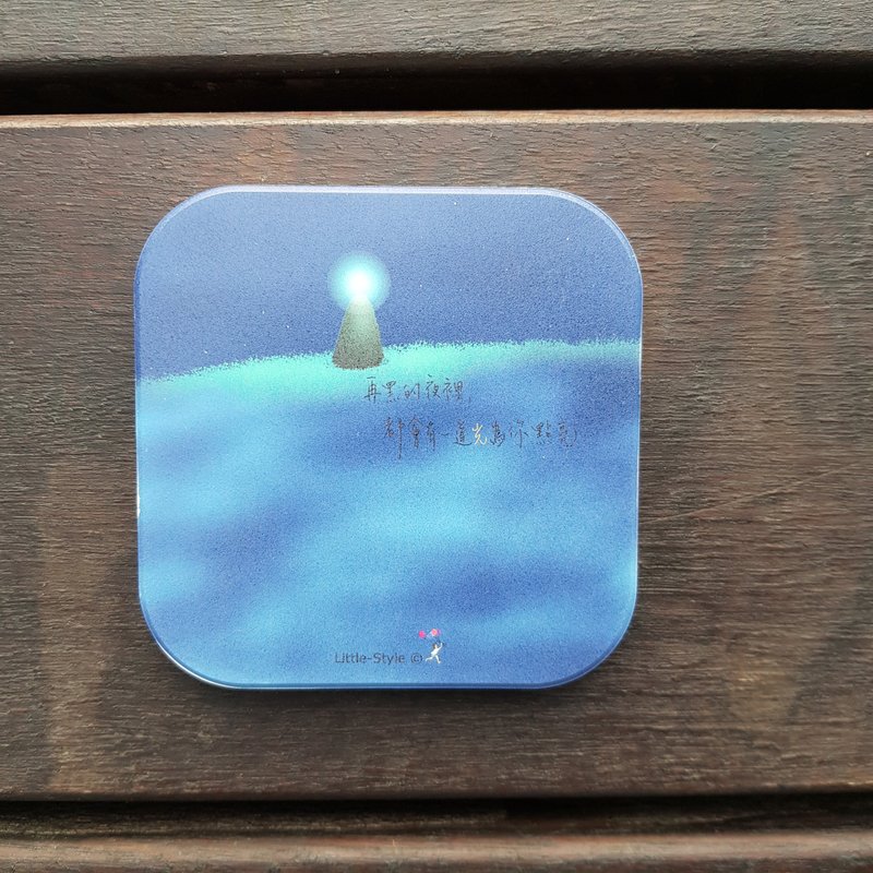 Absorbent coaster-in the dark night - ที่รองแก้ว - วัสดุอื่นๆ ขาว