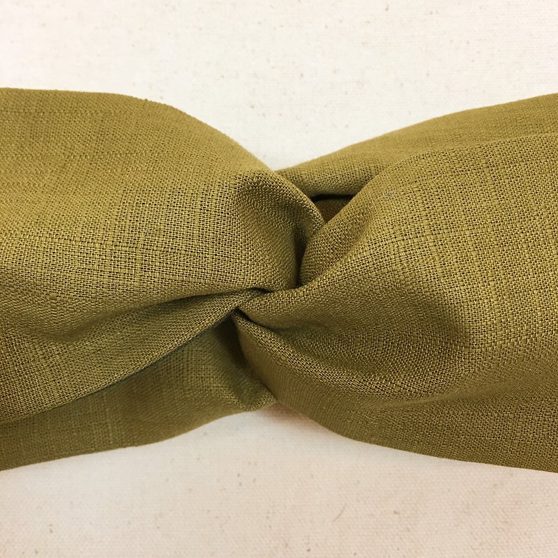 Mr.Tie exclusive design hand-stitched rose hairband Rose Hairband 006 - Hair Accessories - Cotton & Hemp Green