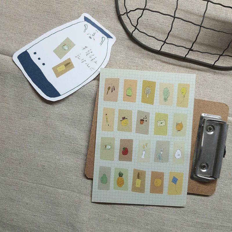 Daily Fragments-Illustration Knife Mould Sticker [Paper Cave] - Stickers - Paper 