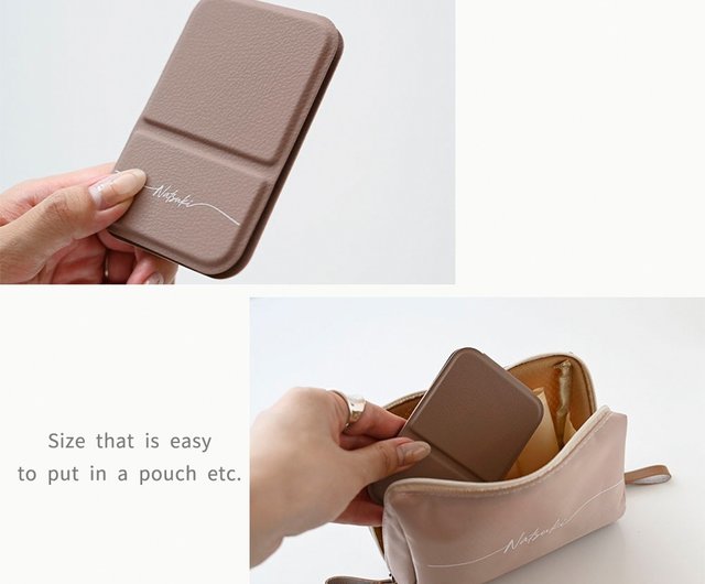 折りたたみ スタンドミラー 名入れ 】 コンパクトミラー ポケット