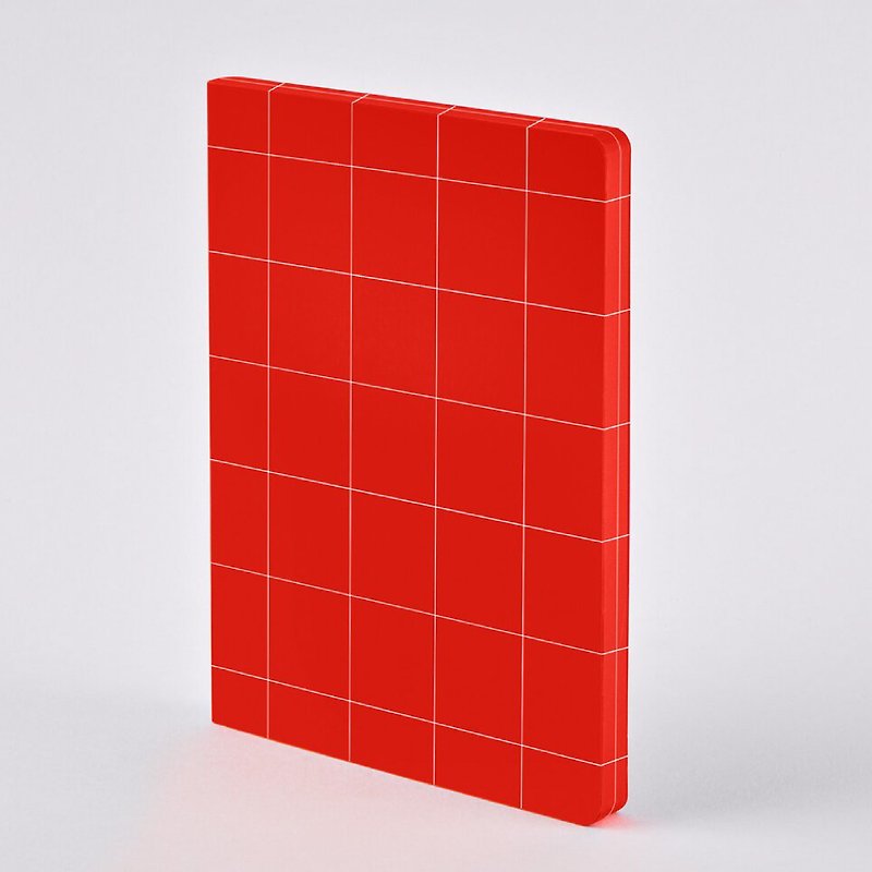 (Brand new) Paper painting without writing (red) | Neon grid | 82 kinds of geometric lines inside pages | Graffiti - สมุดบันทึก/สมุดปฏิทิน - วัสดุอื่นๆ สีแดง