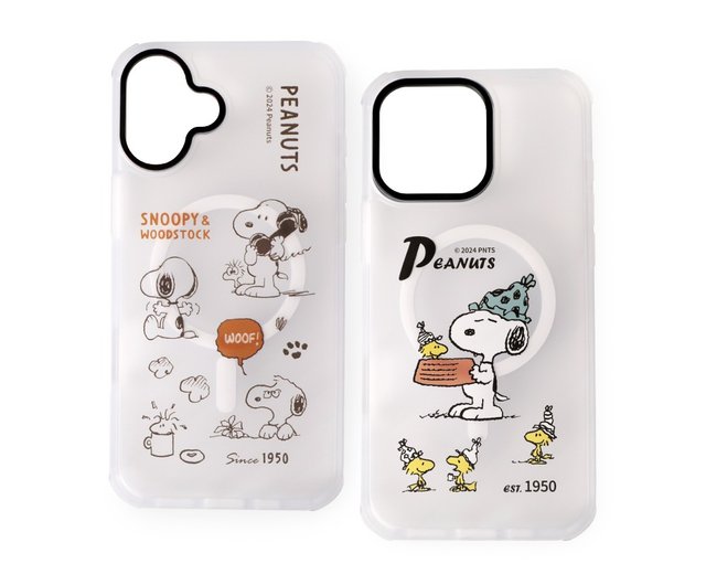 ピーナッツ スヌーピー 電話ケース iPhone 16 フルレンジ落下
