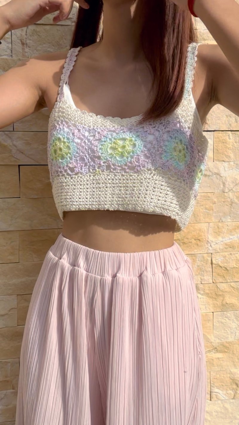 Handwoven Summer Dopamine Sling - เสื้อกั๊กผู้หญิง - วัสดุอื่นๆ หลากหลายสี