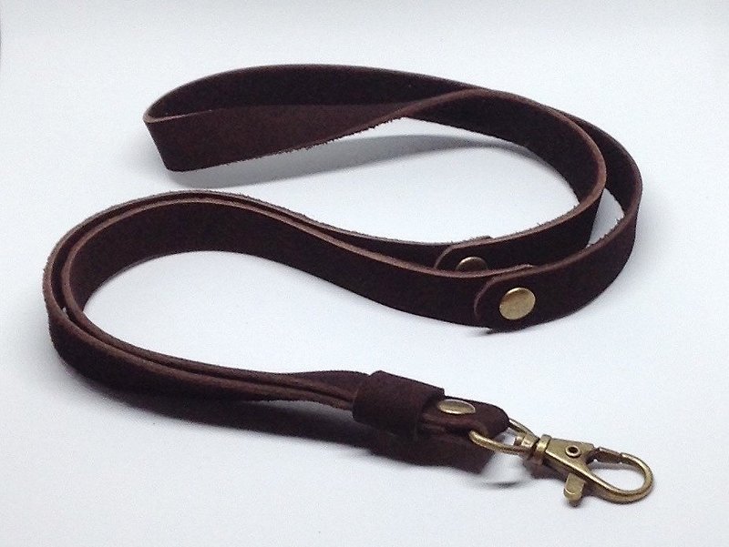 Dark brown Nubuck Leather braided lanyard, Leather keychain, leather key strap, Leather Neck Strap , Neck Lanyard unisex style - Keychains - Genuine Leather 