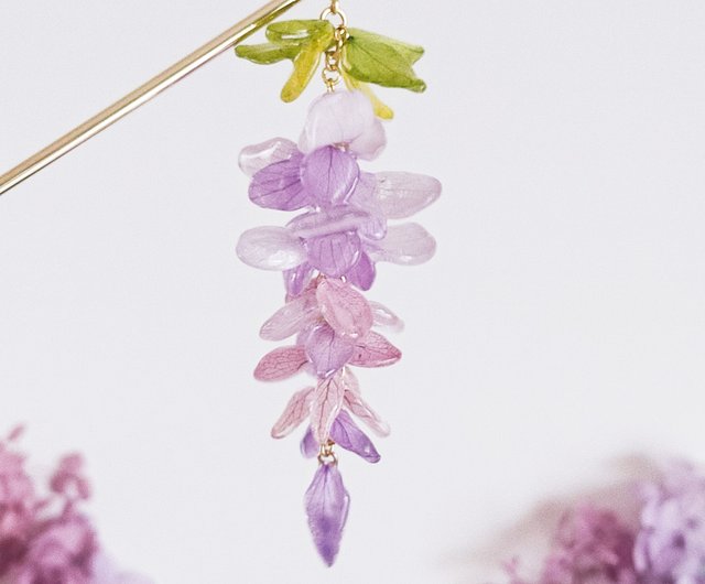 ＊ぷらすしゅがー＊様ご検討用＊上品パープルの髪飾りお花イメージ 造花[ミニ・ペーパーフラワー 髪飾り／コサージュ／アクセサリー（紫