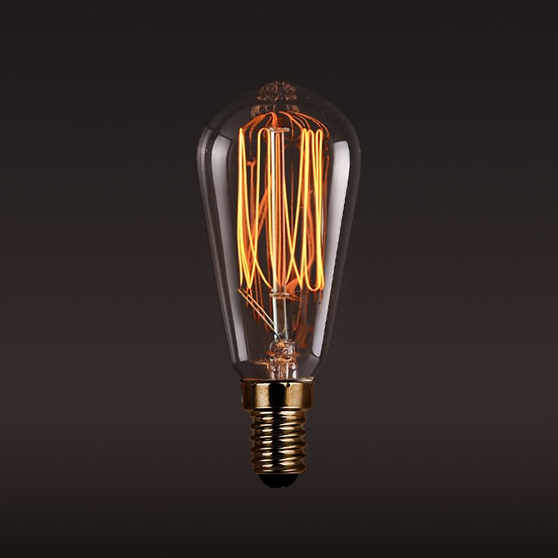 Retro‧Tungsten filament bulb‧Small exclamation point (A) bulb│Good Form‧Good shape - Pottery & Glasswork - Glass Yellow
